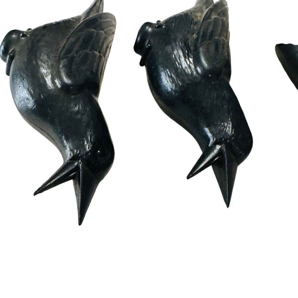 Lot of 3 black Crow Plastic point based BB Gun targets-carnival games 1950/1960s - Picture 12 of 15